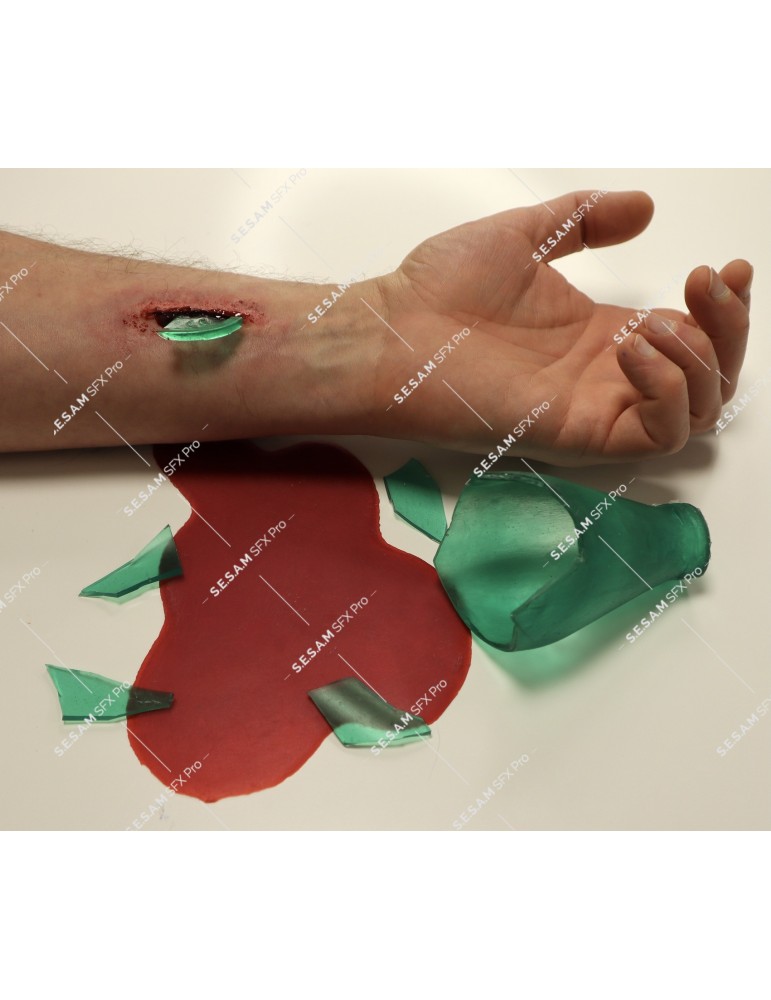 Bouteille cassée factice sécurisée