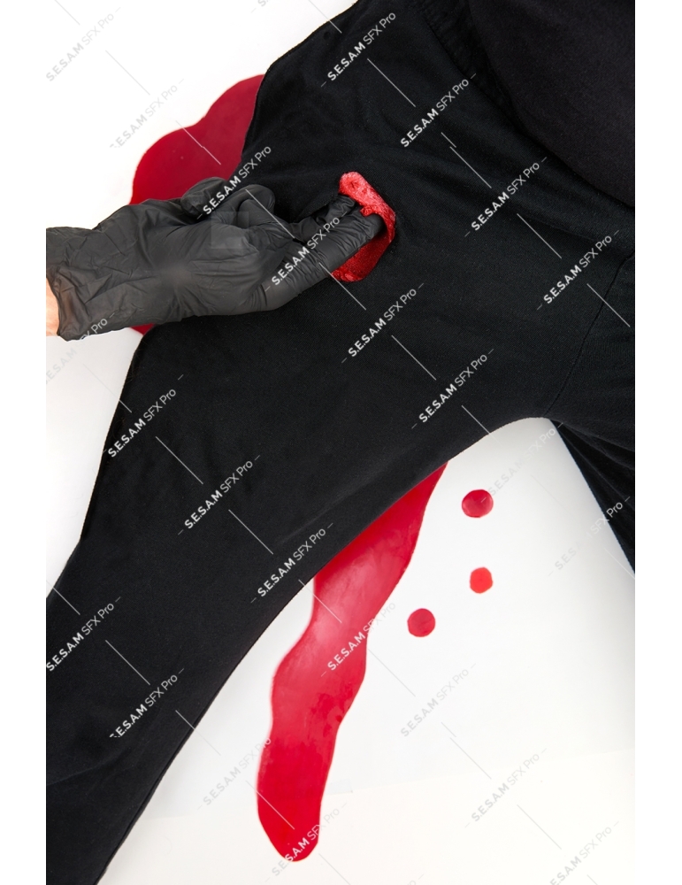 Flaque de sang en rigole