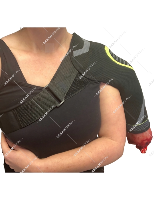 Bras sectionné pour entrainement garrot damage control